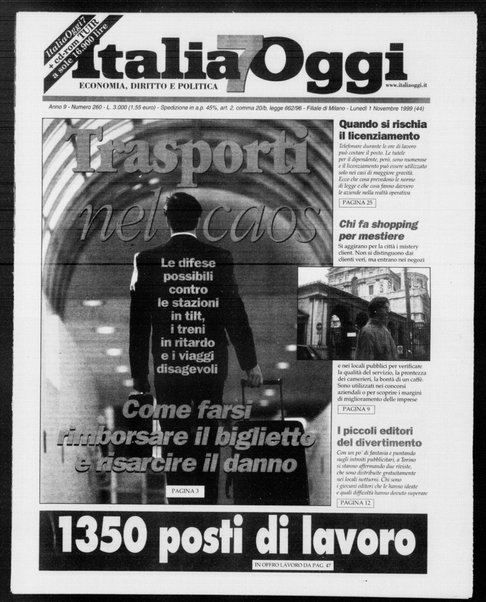 Italia oggi : quotidiano di economia finanza e politica